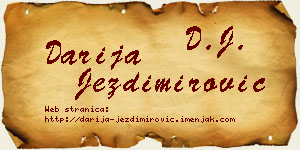 Darija Jezdimirović vizit kartica